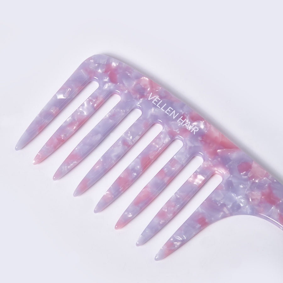 Vellen Hair 3-Piece Comb Set | Gentle Detangling in 3 Sizes – Includes Travel Comb & Tortoiseshell Design