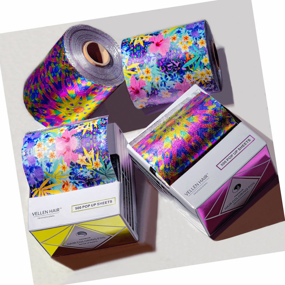 Vellen Hair embossed hair foil pop-up boxes