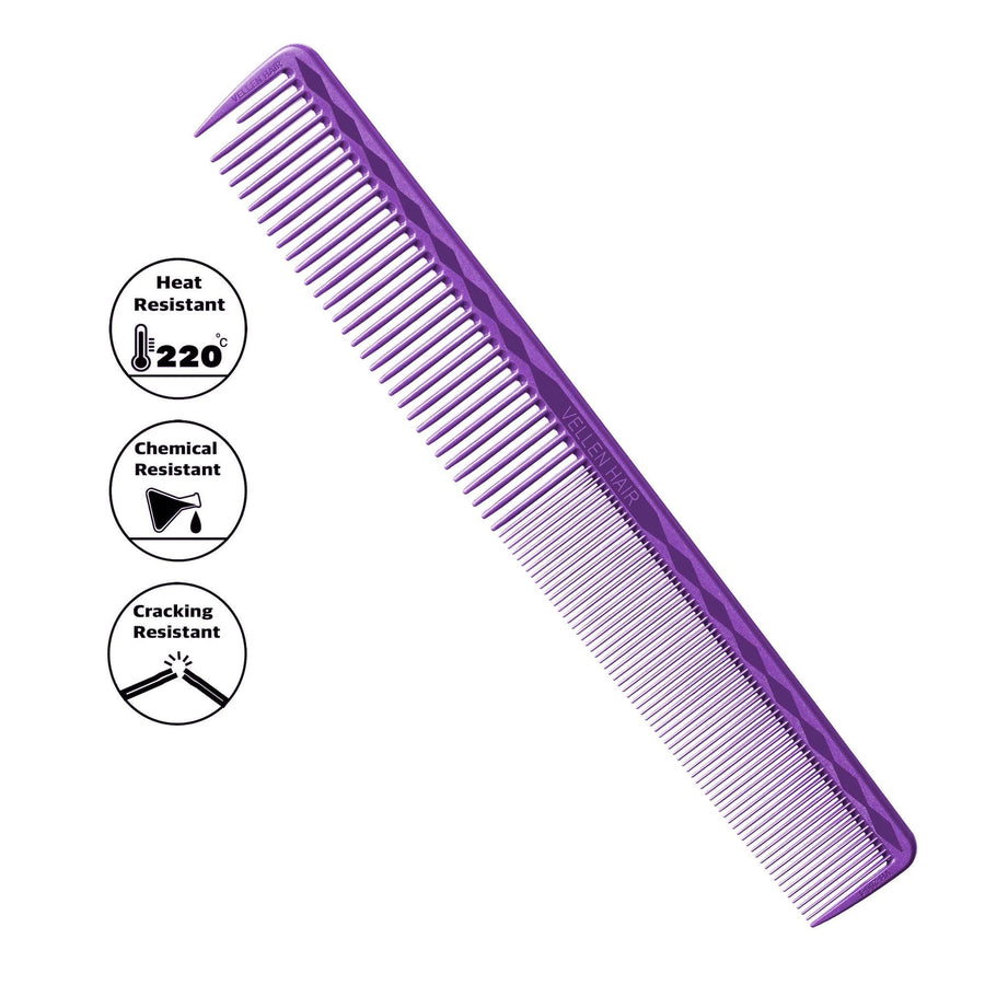 Vellen Hair® Ultimate Cutting Comb - VH206 - 18.7 cm / 7.36 inch - Purple