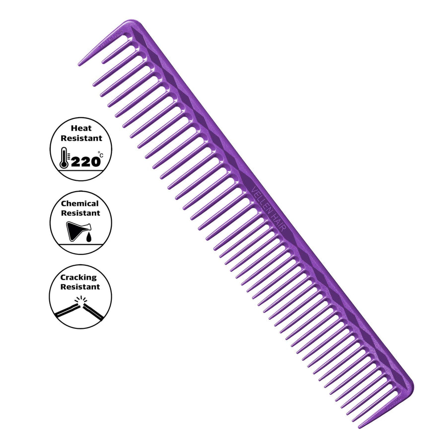 Vellen Hair® Ultimate Cutting Comb - VH207 - 18.4 cm / 7.24 inch - Purple