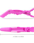 Alligator Hair Clips - 6 Pack - Pink