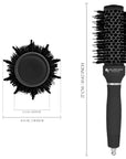 Ceramic/Ionic Round Hairbrush 1.3 inch / 32 mm - Black