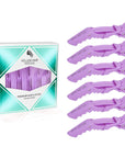 Alligator Hair Clips - 6 Pack - Purple