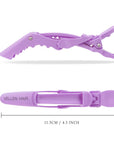Alligator Hair Clips - 6 Pack - Purple