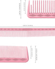 Vellen Hair® Ultimate Cutting Combs 5 Different Sizes - Pink