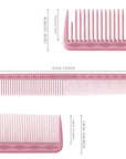 Vellen Hair® Ultimate Cutting Combs 5 Different Sizes - Pink