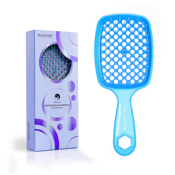 Vellen Hair Detangler Brush for Curly and Straight Hair - Blue