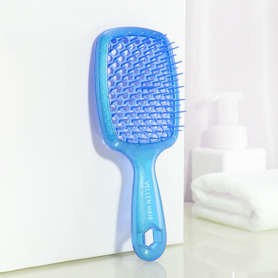 Vellen Hair Detangler Brush for Curly and Straight Hair - Blue