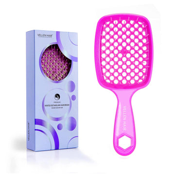 Vellen Hair Detangler Brush for Curly and Straight Hair - Pink