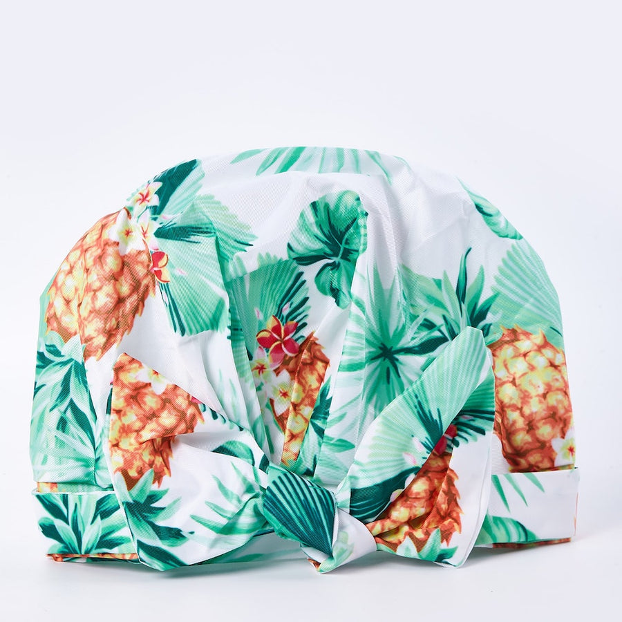 Vellen Hair Luxury Shower Cap for Women -Tropical Blossom Design