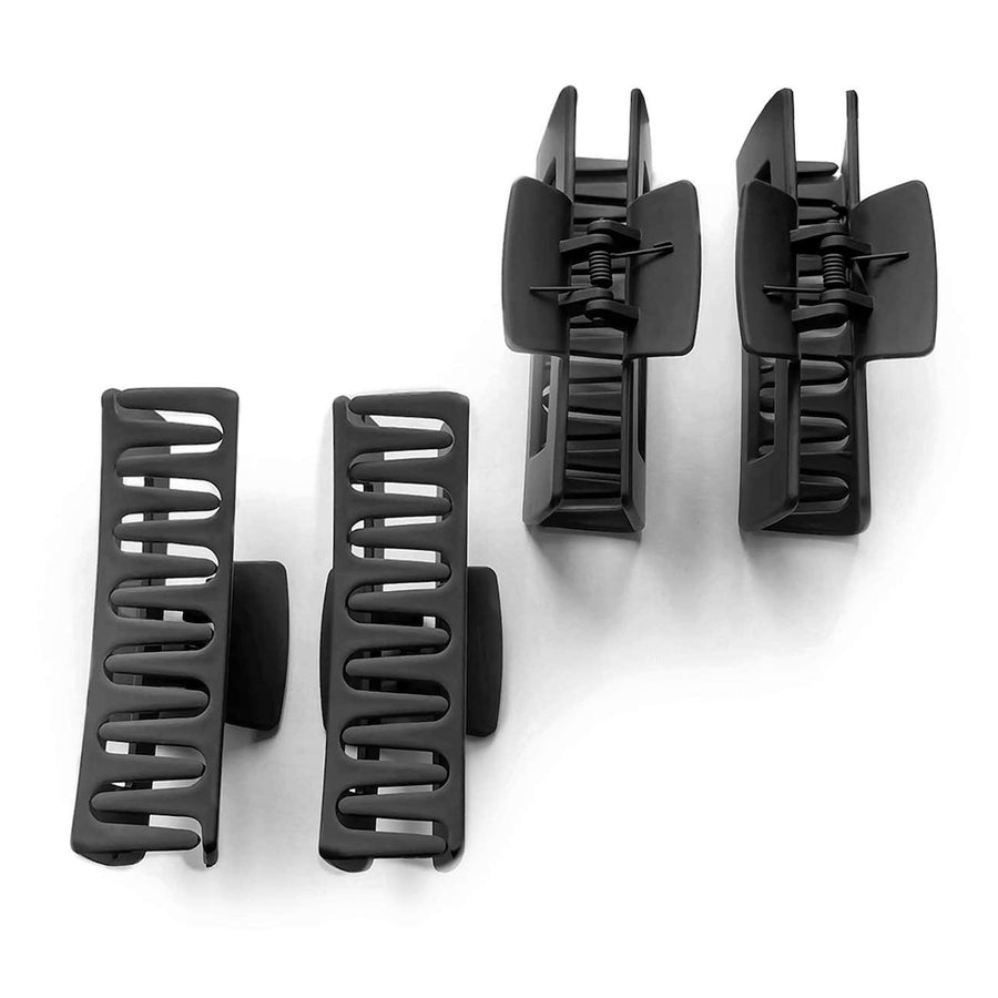 Vellen Hair Extra Large Claw Clips – 4 Pack Matte Finish, Non-Slip Hair Clips for Thick Hair - Black