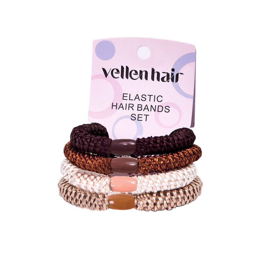 Durable & Stylish Elastic Hair Bands – 4-Pack