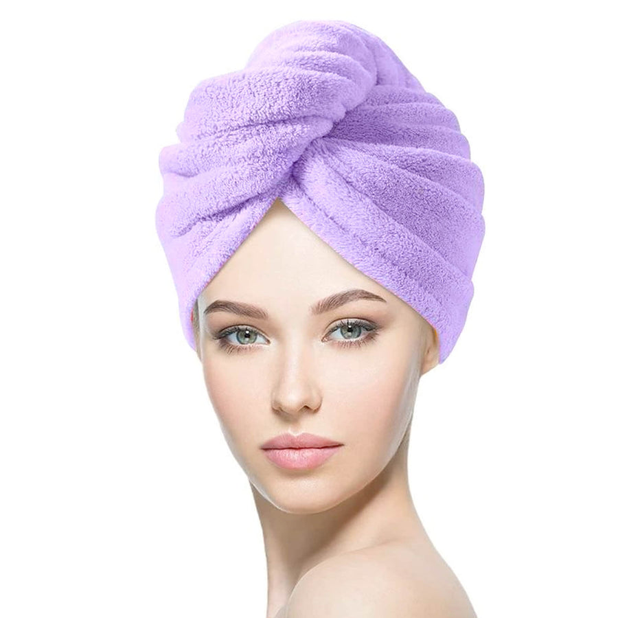 Microfiber Hair Turban (3-Pack) – Super Absorbent Hair Towels for Quick Drying, Anti-Frizz, and Gentle Care