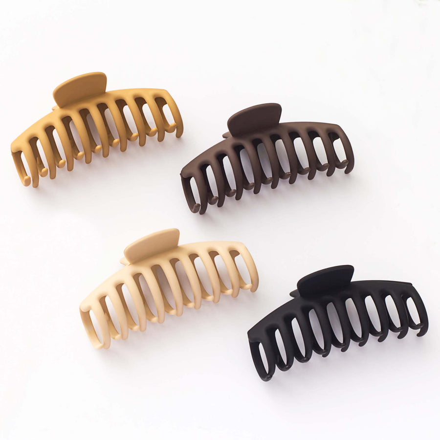 Vellen Hair Extra Large Claw Clips – 4 Pack Matte Finish, Non-Slip Hair Clips for Thick Hair