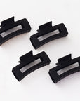 Vellen Hair Extra Large Claw Clips – 4 Pack Matte Finish, Non-Slip Hair Clips for Thick Hair - Black