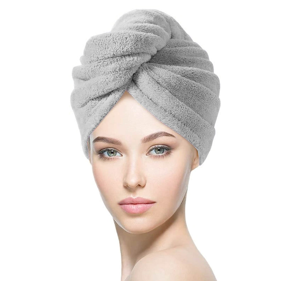 Microfiber Hair Turban (3-Pack) – Super Absorbent Hair Towels for Quick Drying, Anti-Frizz, and Gentle Care