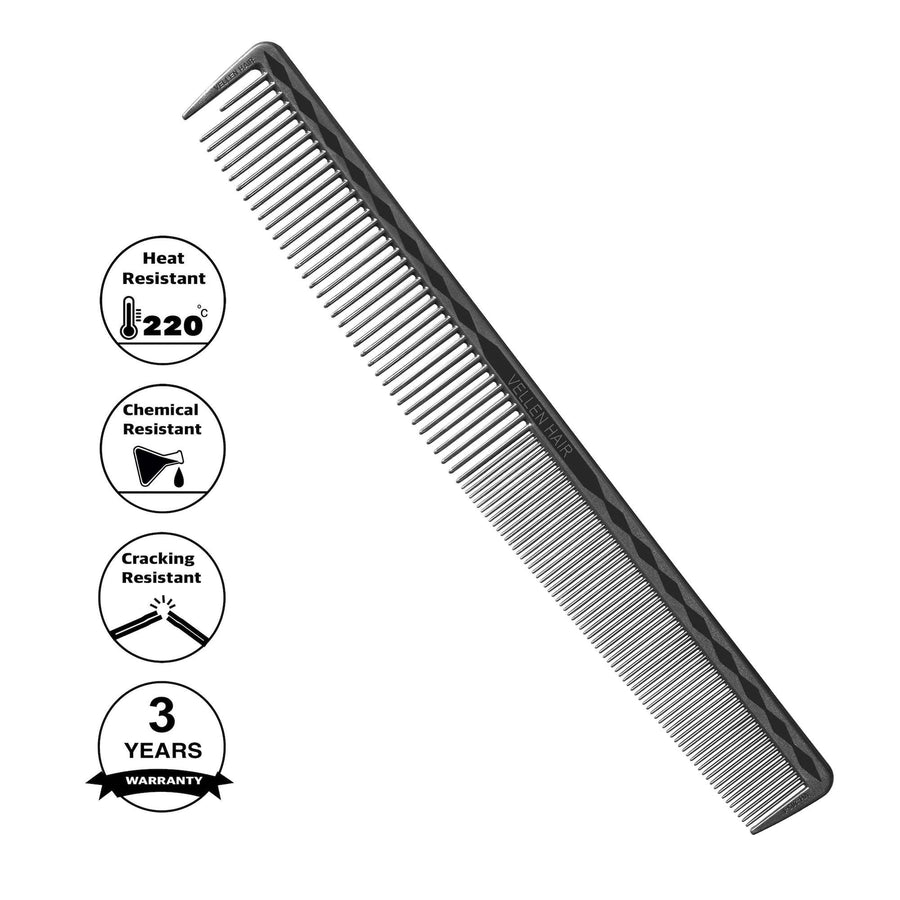 Vellen Hair® Ultimate Cutting Comb - VH205 - 21.4 cm / 8.42 inch - Black