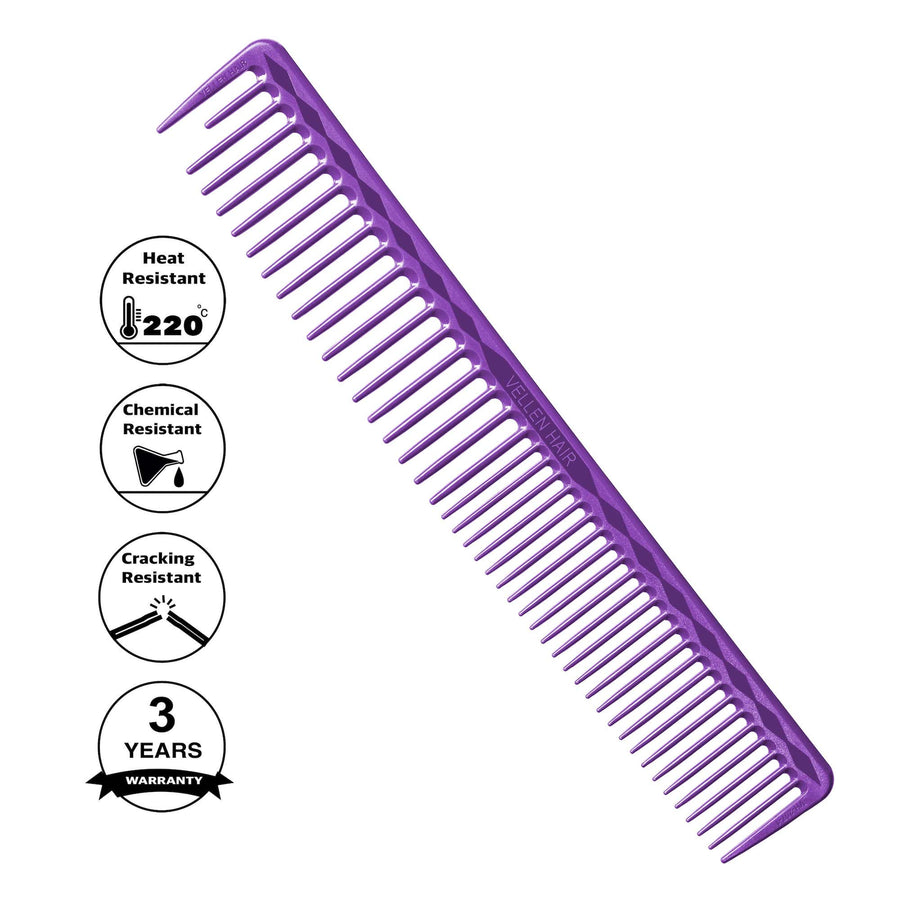 Vellen Hair® Ultimate Cutting Comb - VH207 - 18.4 cm / 7.24 inch - Purple