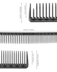 Vellen Hair® Ultimate Cutting Combs 5 Different Sizes - Black