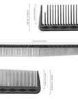 Vellen Hair® Ultimate Cutting Combs 5 Different Sizes - Black