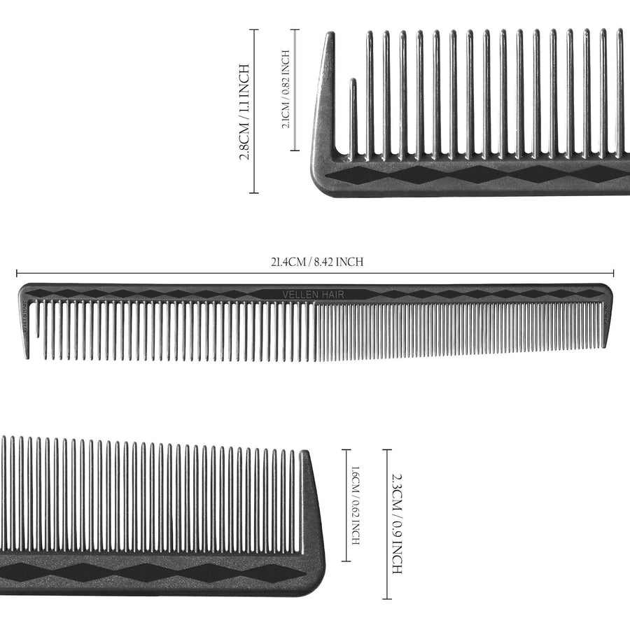 Vellen Hair® Ultimate Cutting Comb - VH205 - 21.4 cm / 8.42 inch - Black