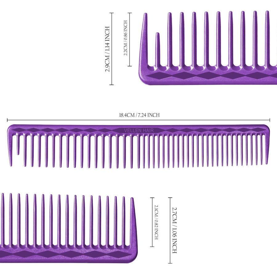 Vellen Hair® Ultimate Cutting Comb - VH207 - 18.4 cm / 7.24 inch - Purple