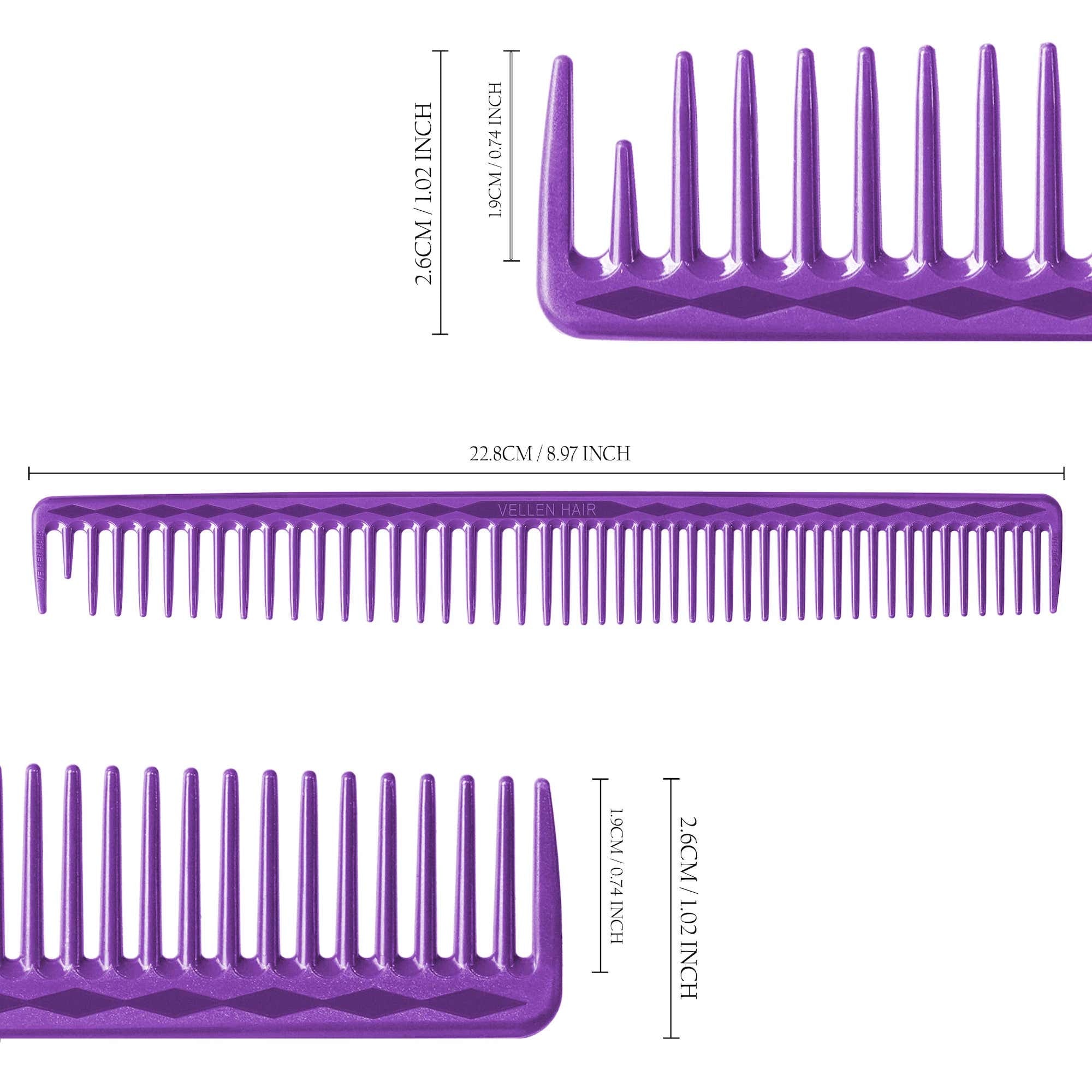 Vellen Hair® Ultimate Cutting Comb - VH204 - 22.8 cm / 8.97 inch - Purple