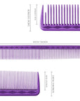 Vellen Hair® Ultimate Cutting Comb - VH206 - 18.7 cm / 7.36 inch - Purple