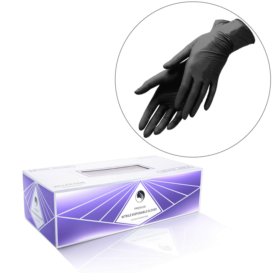 Nitrile Gloves - 100 Pack - Black