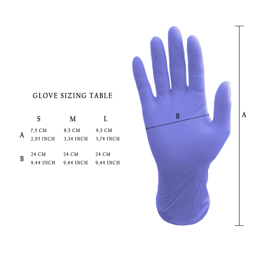 Nitrile Gloves - 100 Pack - Violet