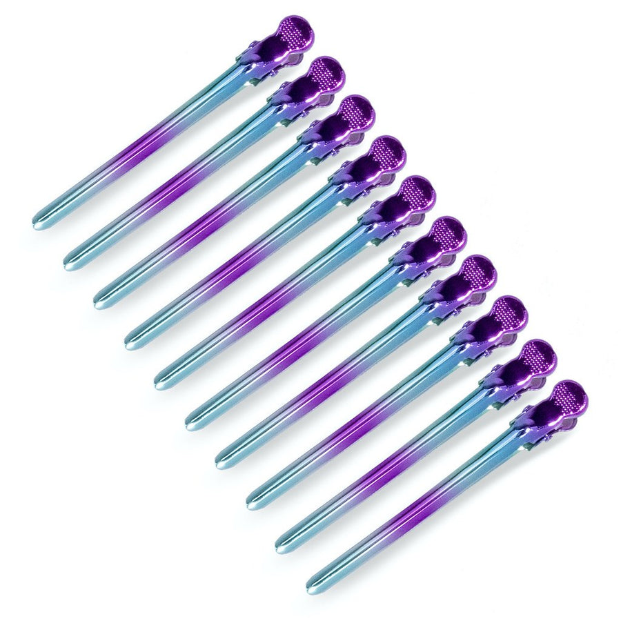 Super Sectioner Clips - 10 Pack - Turquoise/Purple Ombre