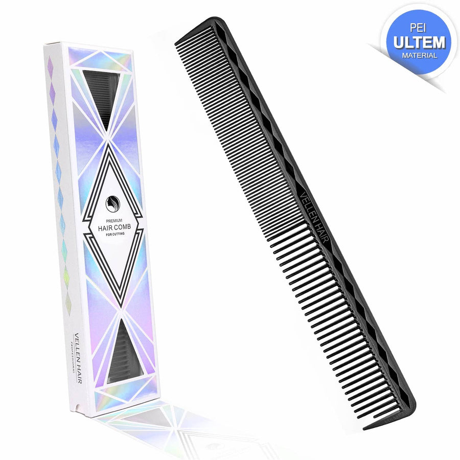 Vellen Hair® Ultimate Cutting Comb - VH202 - 17.8 cm / 7 inch - Black