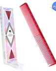 Vellen Hair® Ultimate Cutting Comb - VH202 - 17.8 cm / 7 inch - red transparent