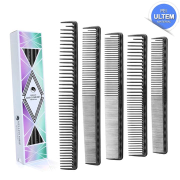 Vellen Hair® Ultimate Cutting Combs 5 Different Sizes - Black