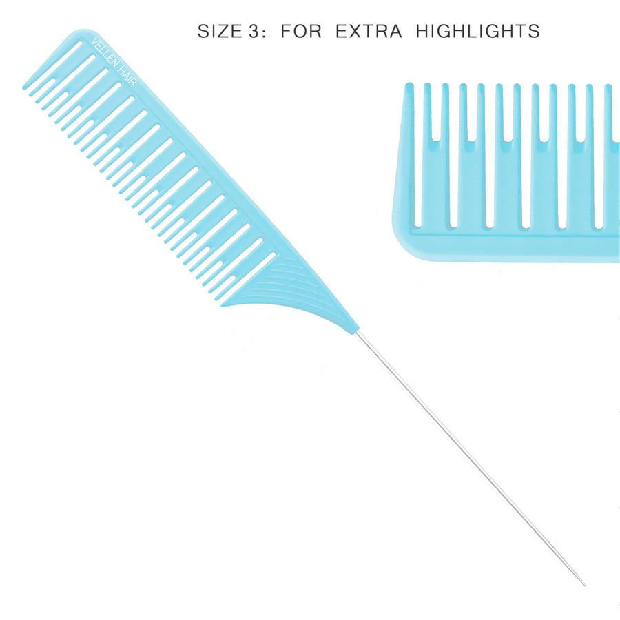 Ultimate Highlighting Comb Set 2.0 - 5 Sizes - Purple/Pink