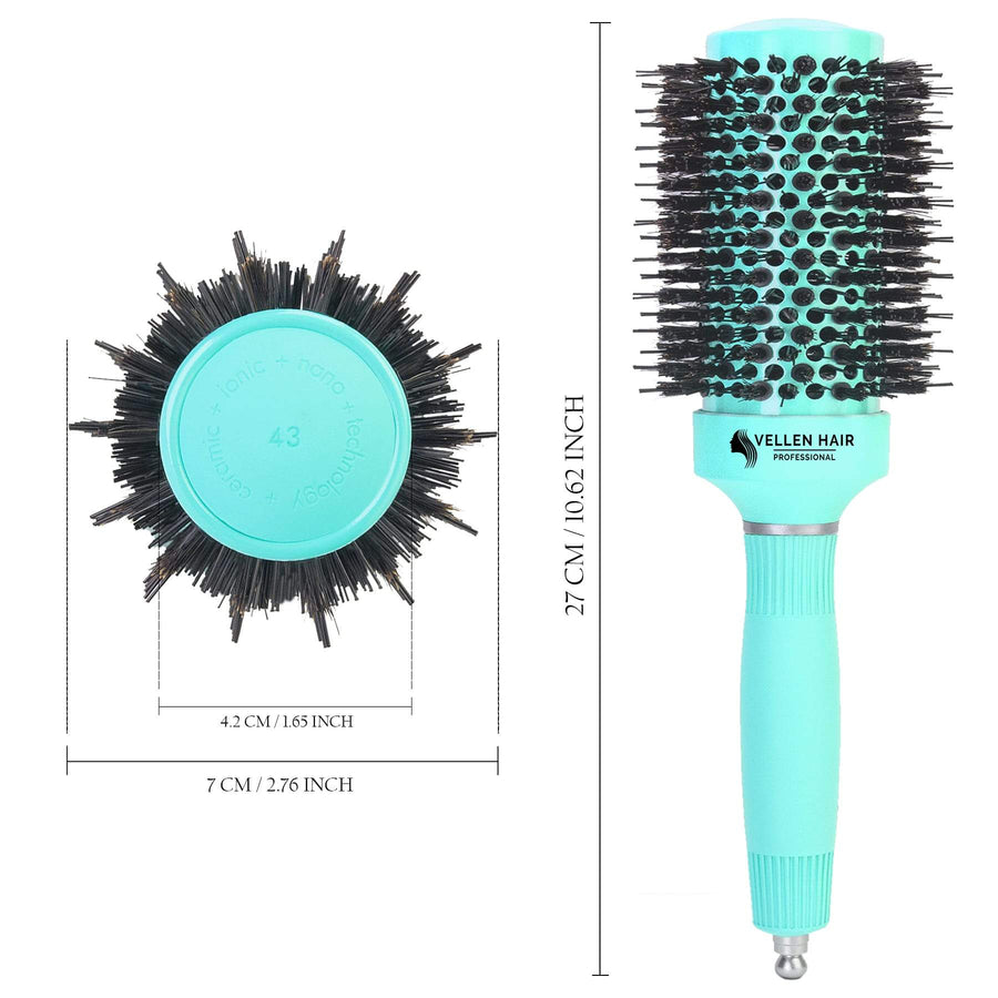 Ceramic/Ionic Round Hairbrush 1.7 inch / 43 mm - Mint