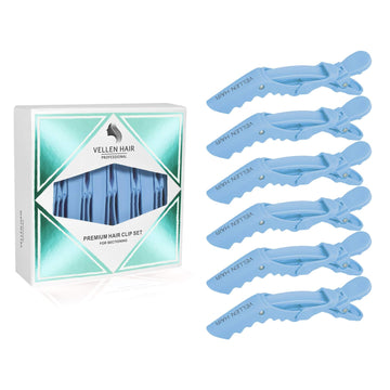 Alligator Hair Clips - 6 Pack - Cerulean