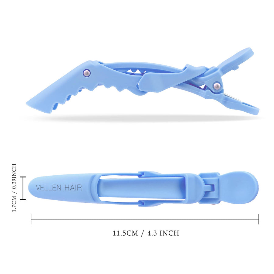 Alligator Hair Clips - 6 Pack - Cerulean