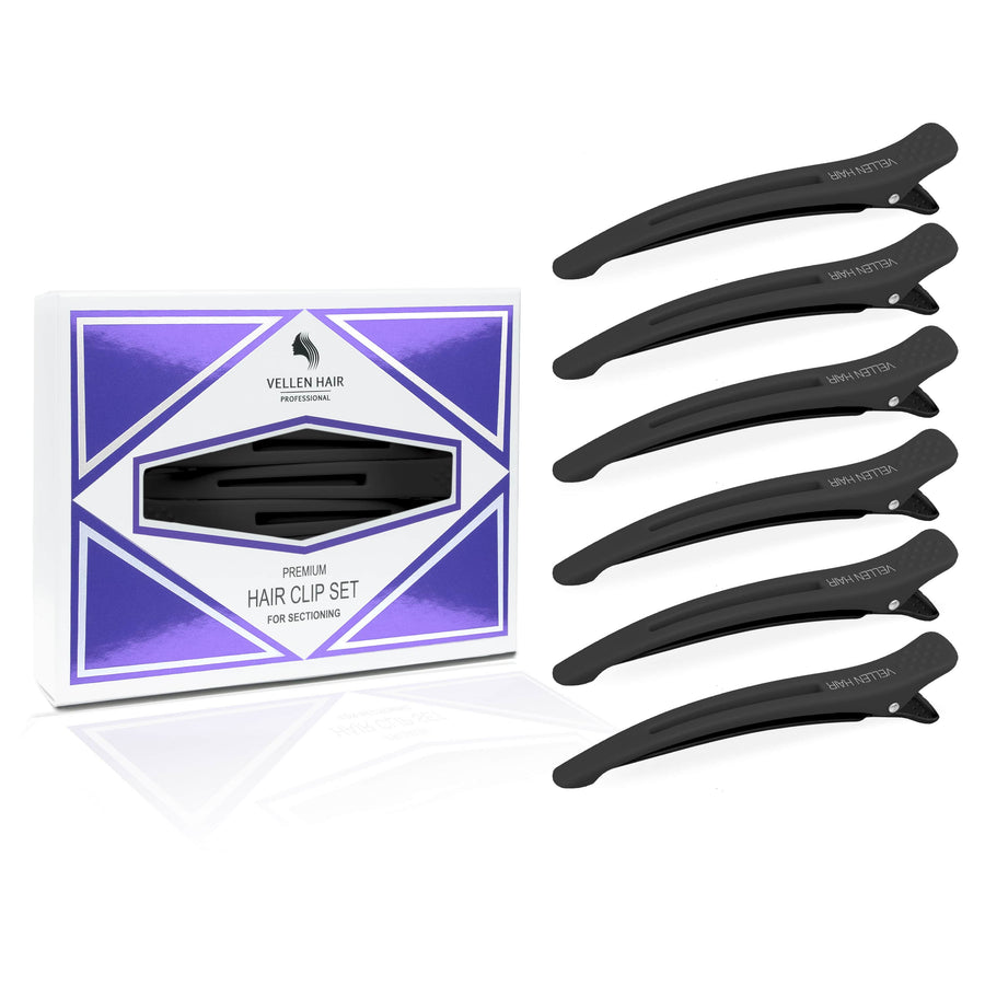 Sectioning Hair Clips - 6 Pack - Black