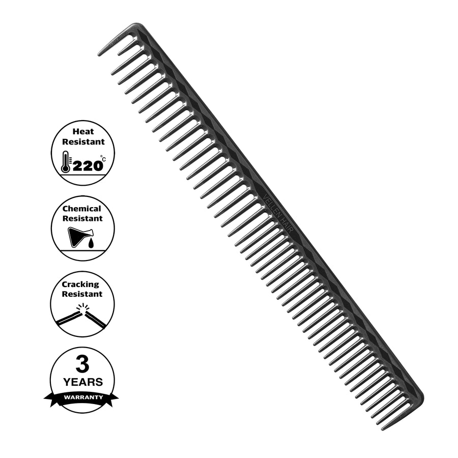 Vellen Hair® Ultimate Cutting Comb - VH204 - 22.8 cm / 8.97 inch - Black