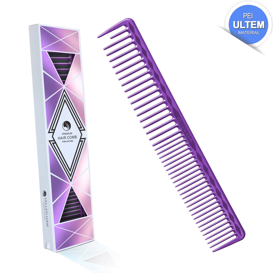 Vellen Hair® Ultimate Cutting Comb - VH207 - 18.4 cm / 7.24 inch - Purple