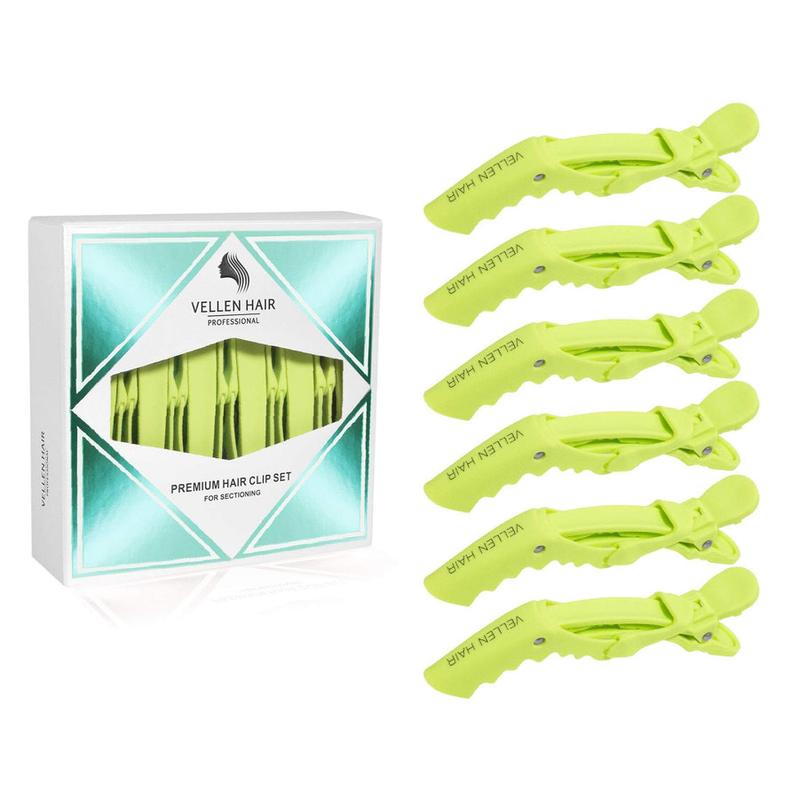 Alligator Hair Clips - 6 Pack - Grass Green
