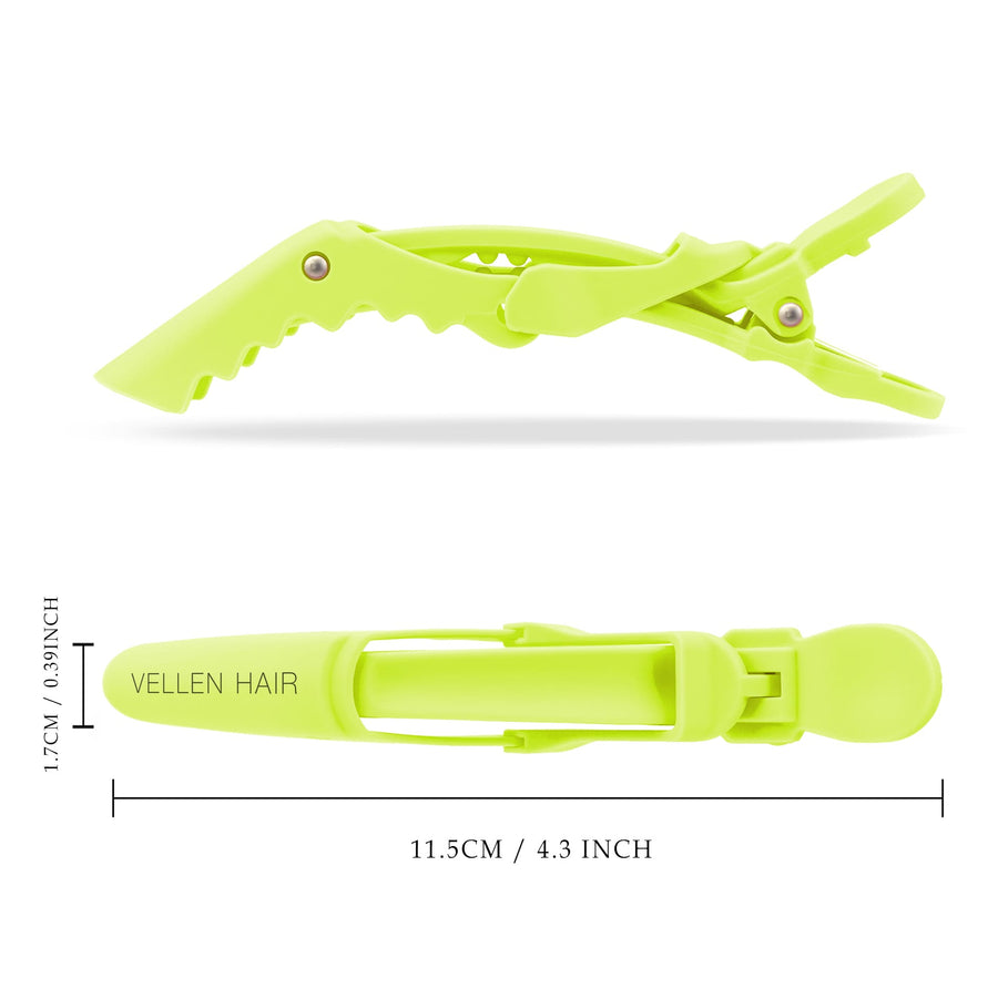 Alligator Hair Clips - 6 Pack - Grass Green