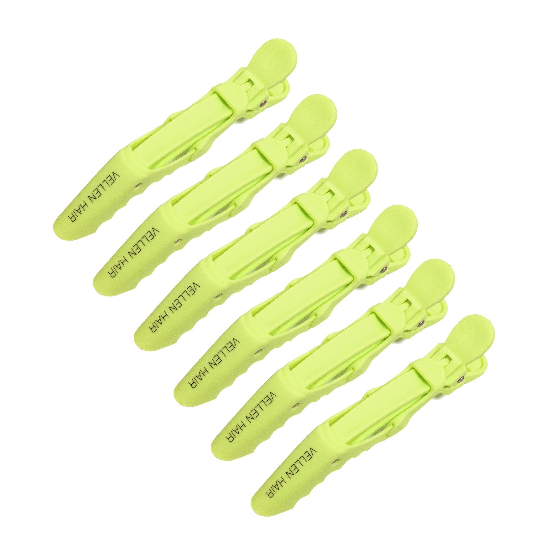 Alligator Hair Clips - 6 Pack - Grass Green