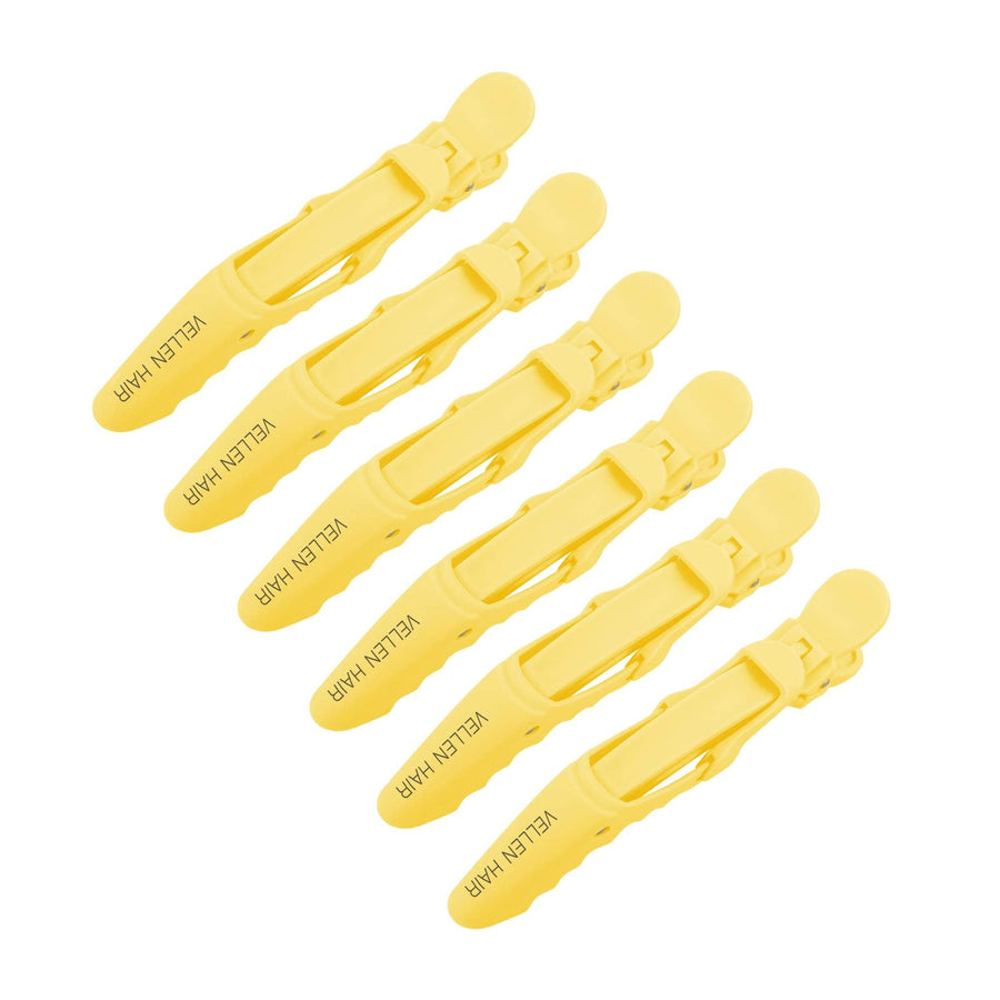 Alligator Hair Clips - 6 Pack - Yellow
