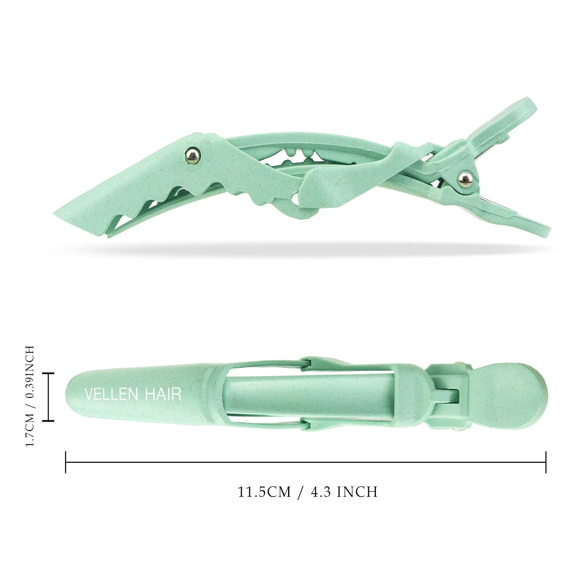 Alligator Hair Clips - 6 Pack - Eco Mint
