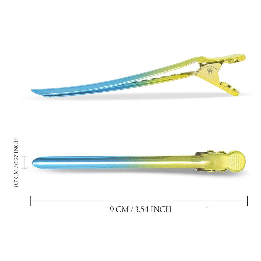 Super Sectioner Clips - 10 Pack - Turquoise/Yellow Ombre