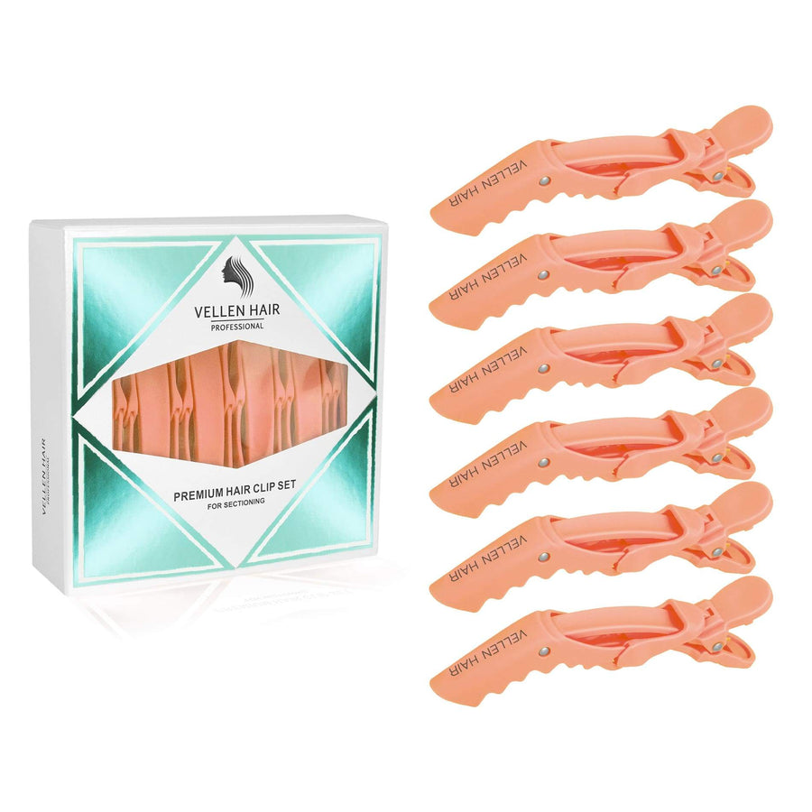 Alligator Hair Clips - 6 Pack - Peach