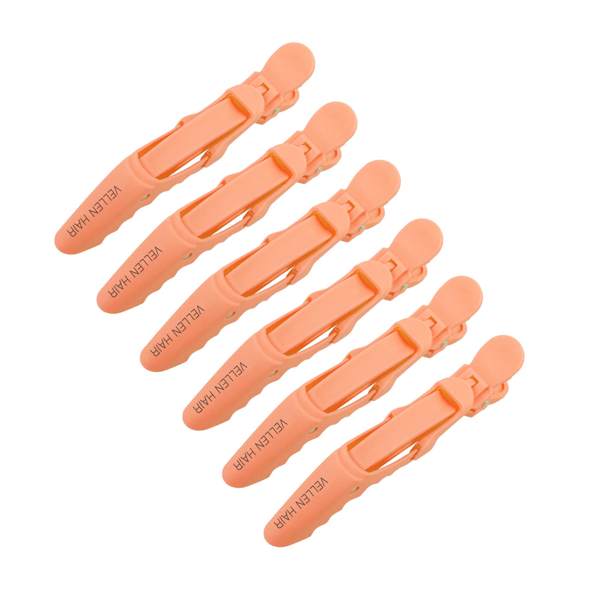 Alligator Hair Clips - 6 Pack - Peach