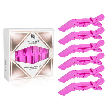 Alligator Hair Clips - 6 Pack - Pink